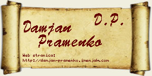 Damjan Pramenko vizit kartica